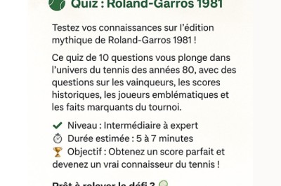 Quiz : Roland-Garros 1981