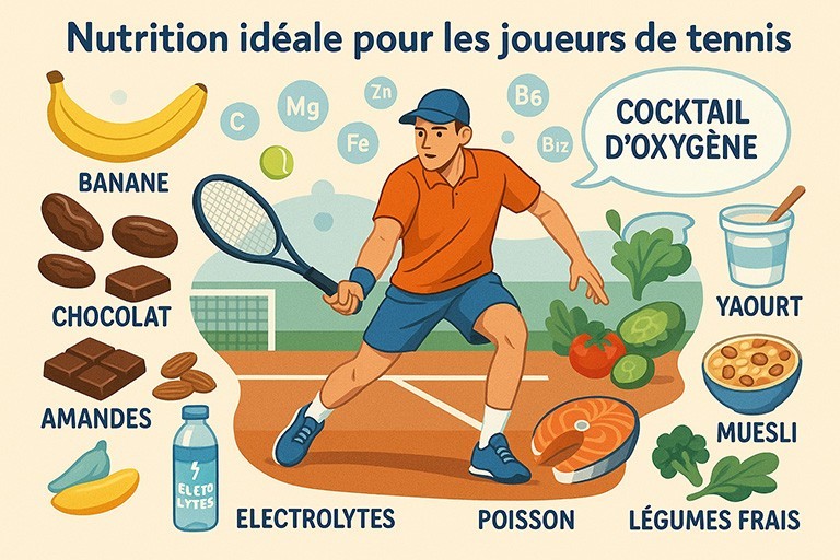 Alimentation du tennisman : le carburant de la performance