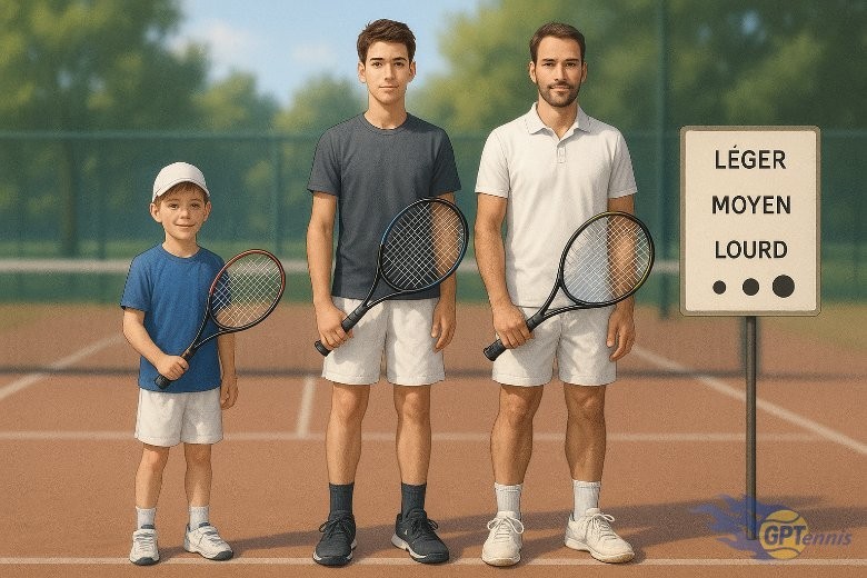 Quel poids de raquette choisir selon l’âge ?