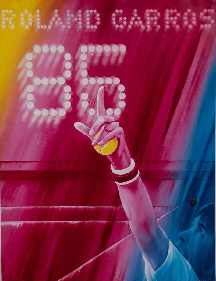 L’affiche officielle de Roland-Garros 1985