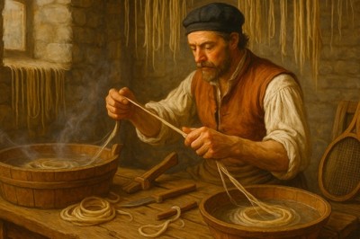 Aux origines : les premières cordes en boyau naturel