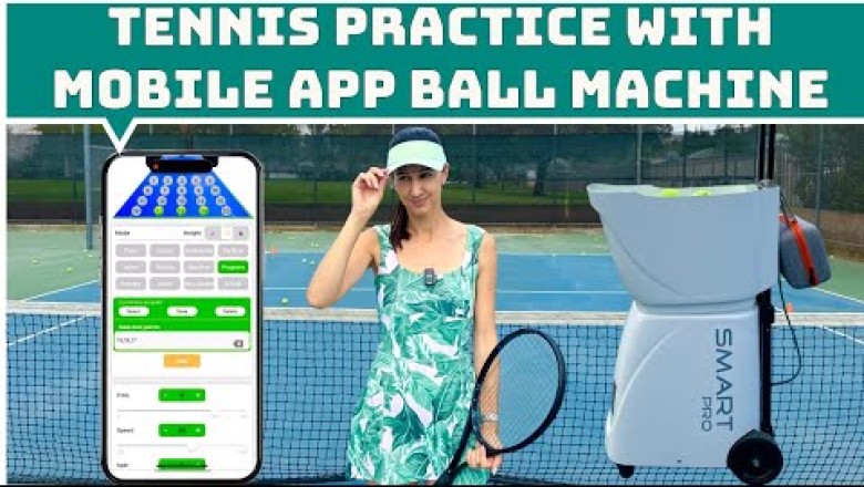 EntraÎnement de tennis avec la machine à balles contrôlée par application mobile de duomo sport