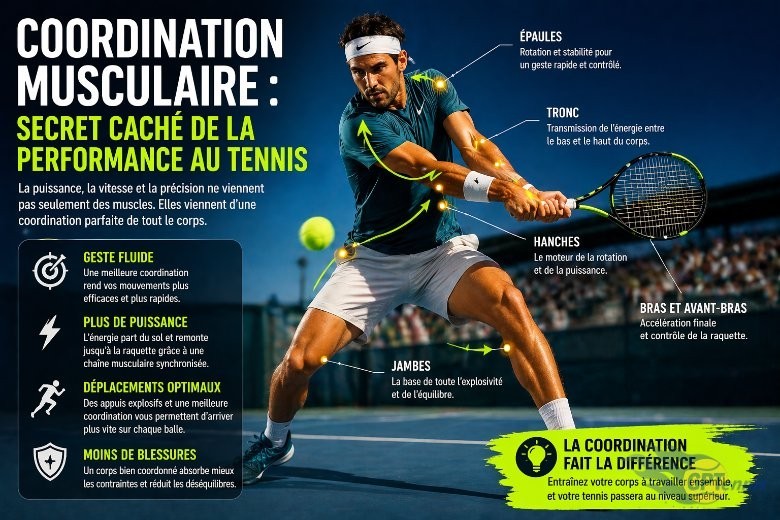 Coordination musculaire : le secret caché de la performance au tennis